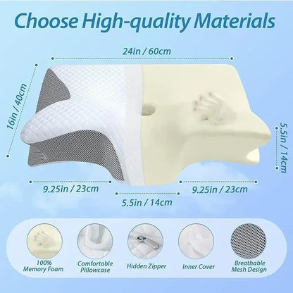 Ergonomic Neck Pillow – Pain Relief & Deep Sleep Support