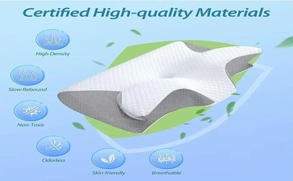 Ergonomic Neck Pillow – Pain Relief & Deep Sleep Support