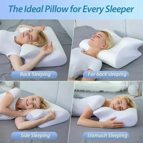 Ergonomic Neck Pillow – Pain Relief & Deep Sleep Support